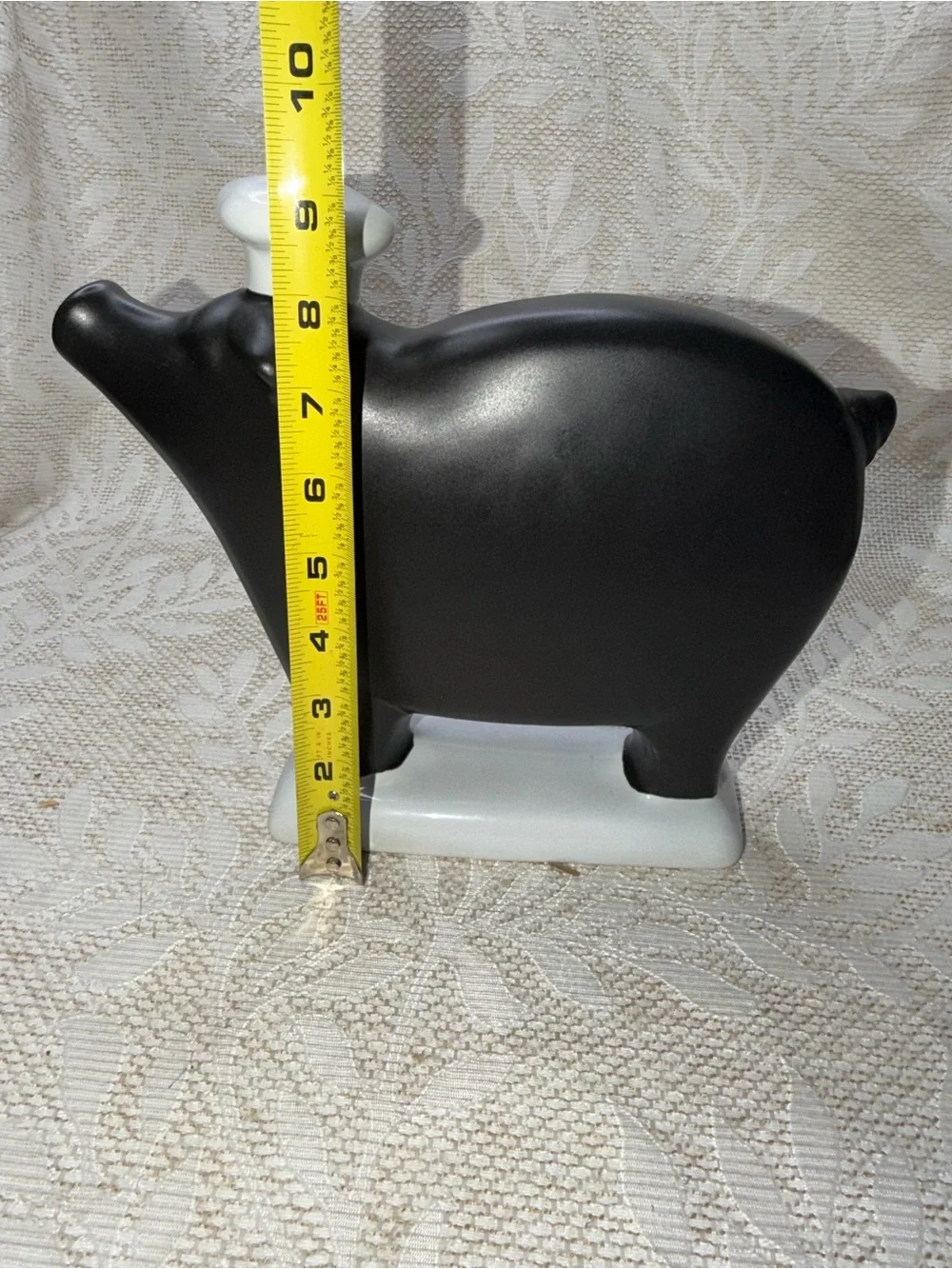 Pottery Barn Chalkboard Pig Chef's Hat Black White - Menu Cottagecore Farmhouse